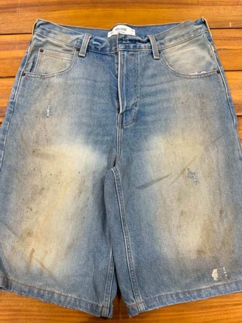 Hollister Men’s “Greased” Denim Shorts